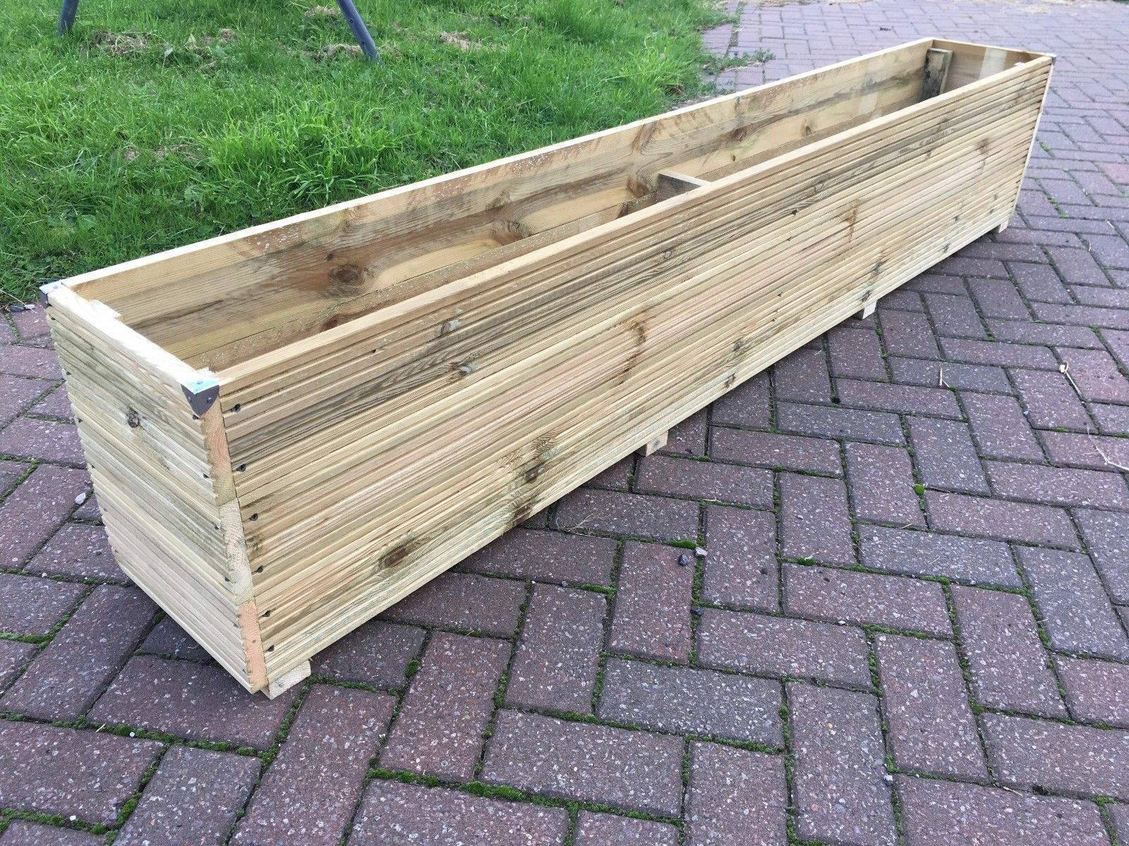 Wooden Decking with Planters